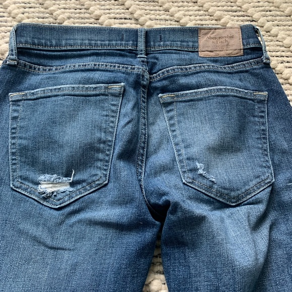 Abercrombie and Fitch distressed jeans stretch super skinny 29w 30l - Picture 10 of 11
